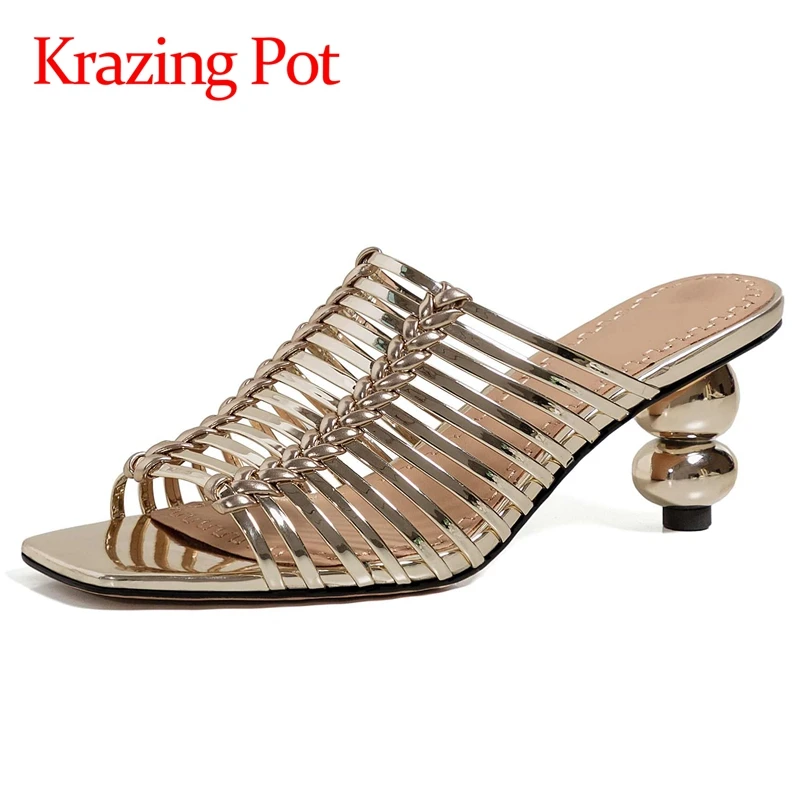 

Lenkisen новые туфли на высоких каблуках с квадратным носком; Обувь в необычном стиле на каблуке без задника в уличном стиле «бизнесвумен» для в...