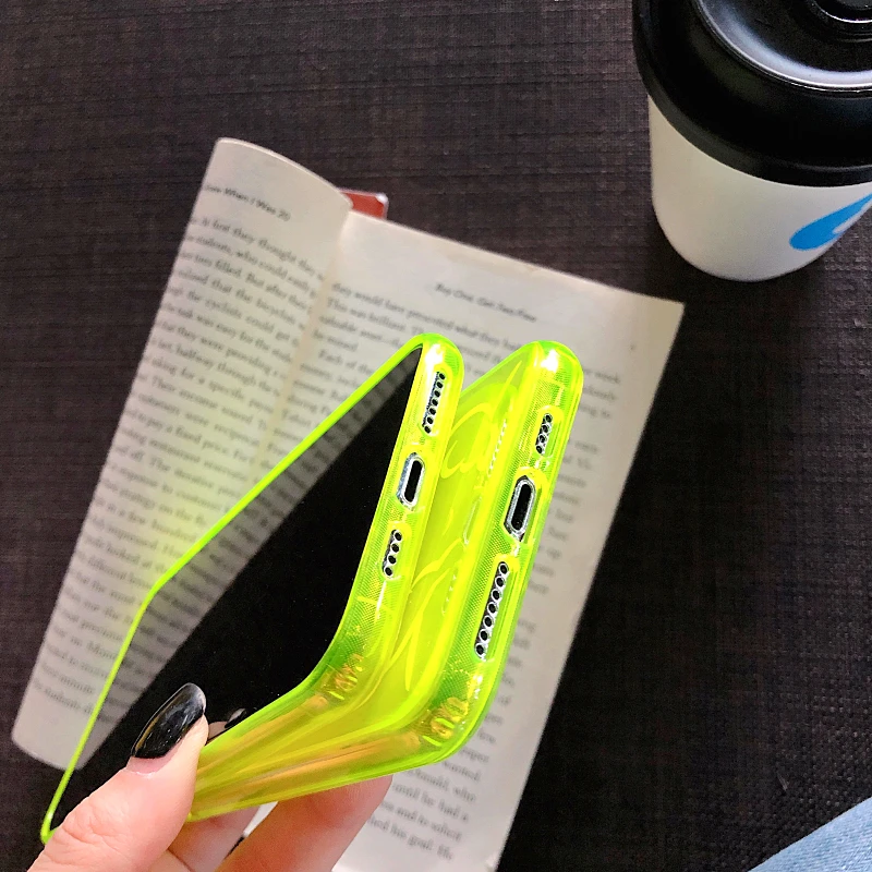 Модный чехол для телефона с флуоресцентными буквами iphone 11 Pro Max X XR XS 7 8 plus