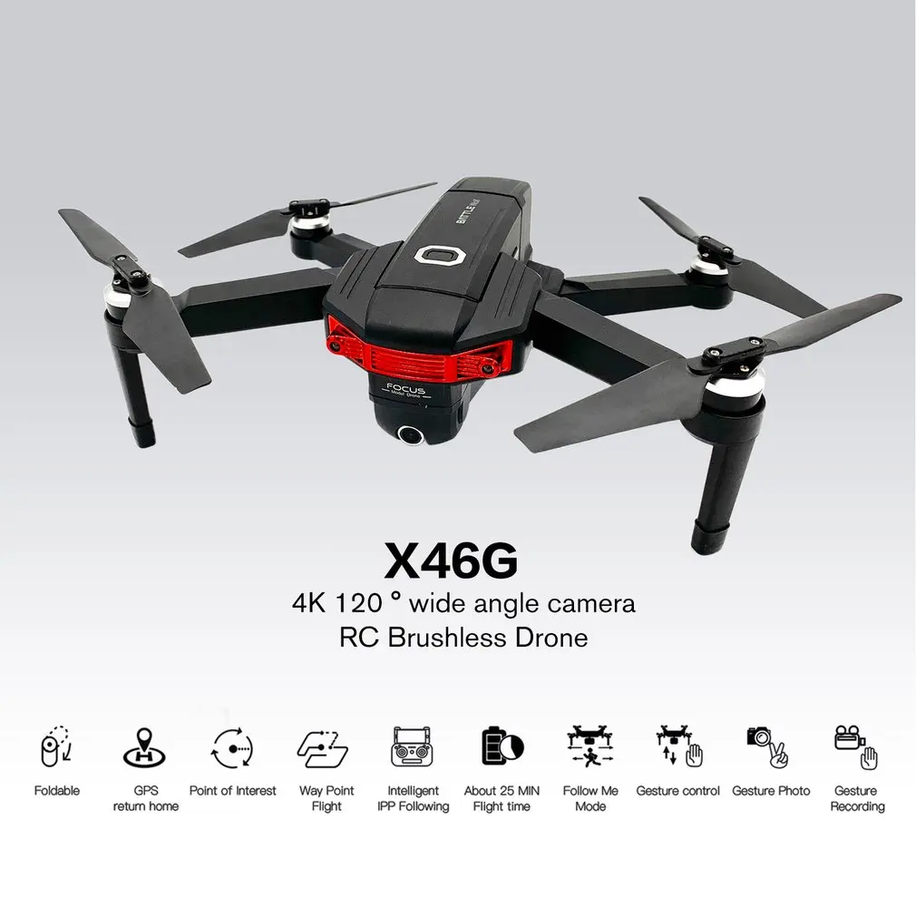 X46G Складная 4K hd-камера Дрон с камерой HD Оптическое позиционирование потока Квадрокоптер удержание высоты FPV зарядное устройство для квадрокоптера