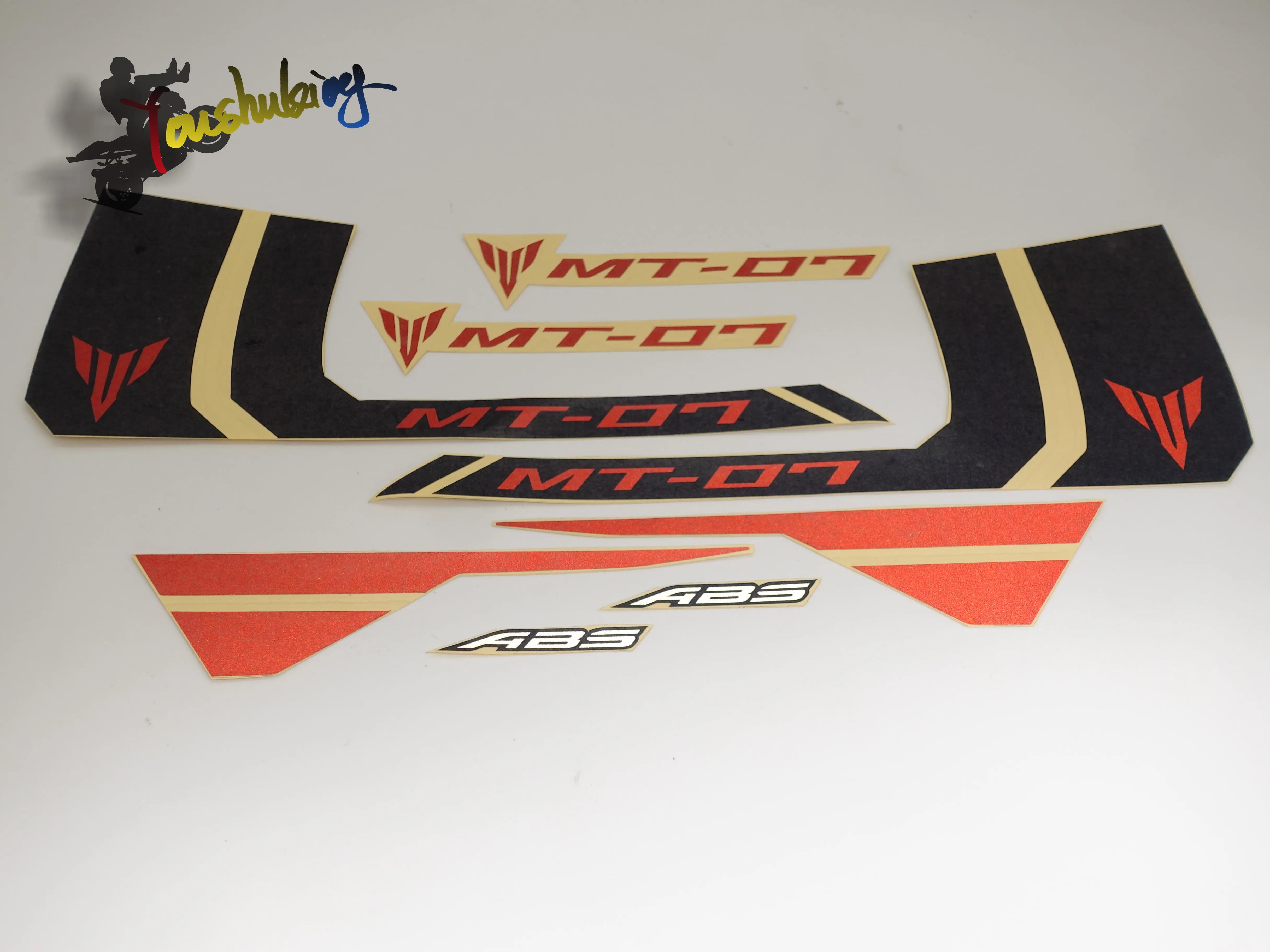Черный отражательные переводные наклейки мотоцикл пригодный для MT 07 MT07 сделай