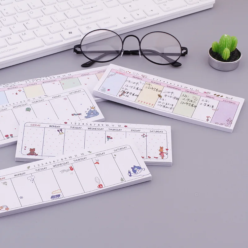 Японские и южнокорейские канцелярские товары длинная полоса план недели