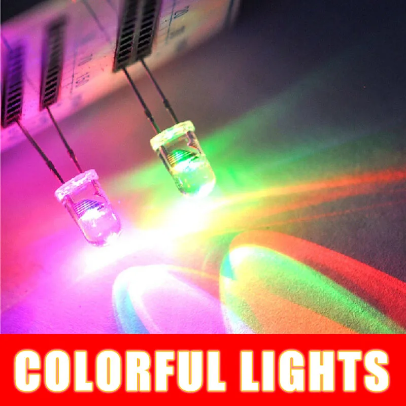 100pcs LED 5mm Assorted Kit Ultra Bright Light Emitting Diode Colorful Fast Flash Round New Arrival | Электроника
