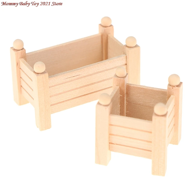 

1Pc Brand New 1:12 Dollhouse Wood Flower Stand Flowerpot Potted Ornaments Model Accessories