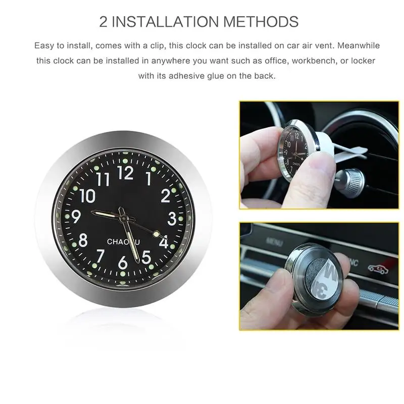 Автомобиль вентиляционное отверстие кварцевые часы авто в салон мини световой