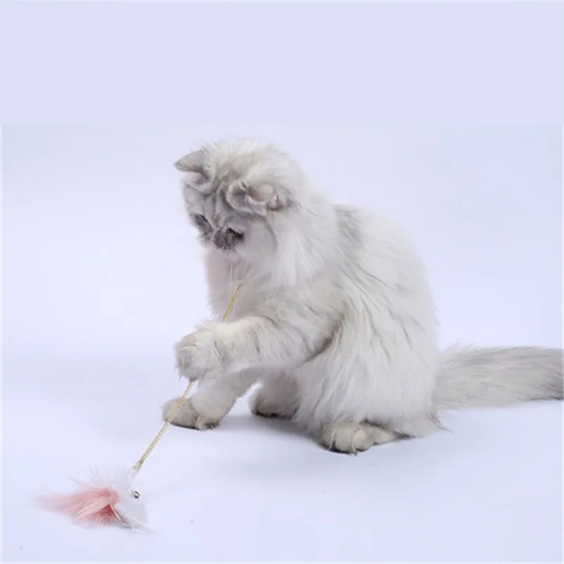 MAMY PETS Pet Cat Teaser Toy Feather With Feet Collar Neck Fun Interactive Training Self-healing Toys | Дом и сад