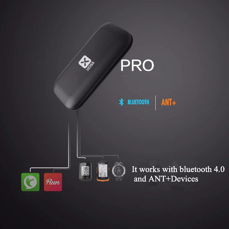 XOSS Монитор сердечного ритма грудной клетки Bluetooth4.0 ANT+ датчик частоты пульса Велоспорт