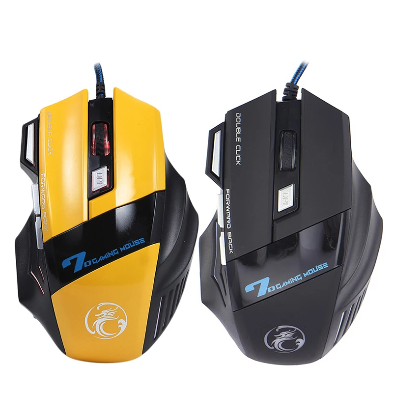

Крутая игровая мышь с 7 кнопками Регулируемая 3200DPI / 5500DPI мышь геймер компьютерные мыши с дыхательным светильник для ПК ноутбука LOL CF