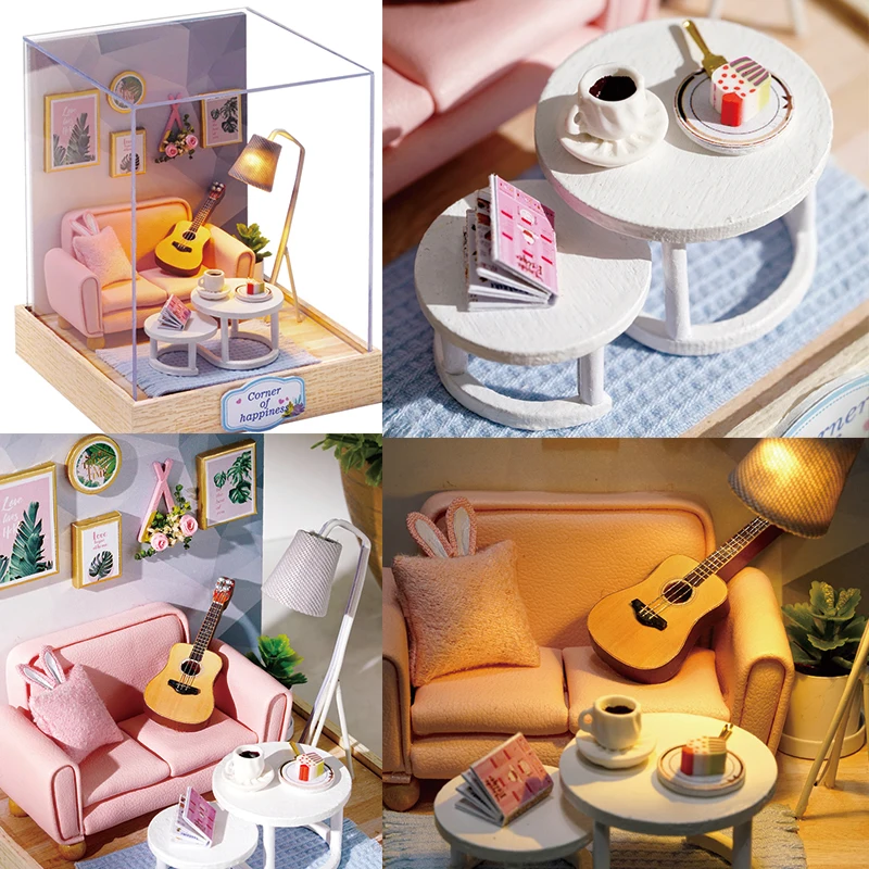 Миниатюрный Кукольный домик сделай сам модель кукольного домика 3D деревянная