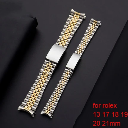 Ремешок из нержавеющей стали для часов браслет с пряжкой моделей Rolex All Series 13 17 18 19