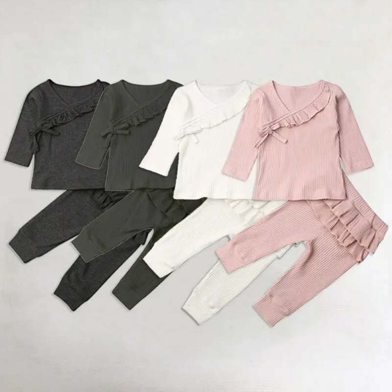 Комплект из 2 предметов модный осенний комплект для маленьких девочек одежда