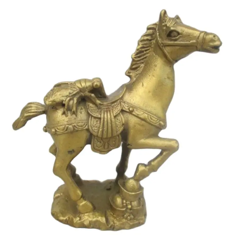 

China' Copper Old Manual Hammer Lucky Cicada The Statue Of A Horse