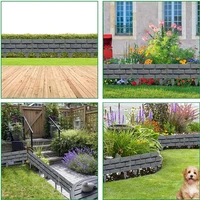 246 packs plastic brick effect garden edging fence for lawn yard grass edge skirting border picket multi purpose decorative