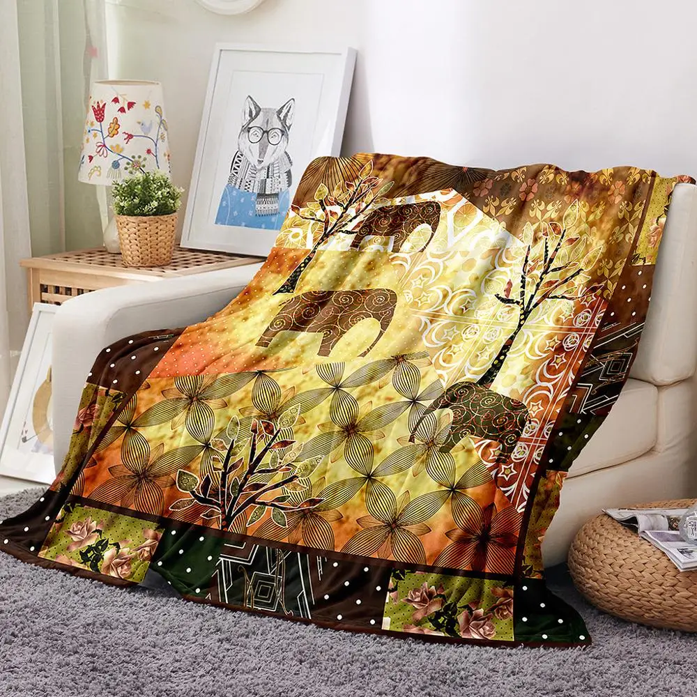 Одеяло ONGRYP Luxury Elephant - теплое мягкое плюшевое покрывало для дивана, кровати, путешествий и домашнего декора из уютного фланелевого покрывала.