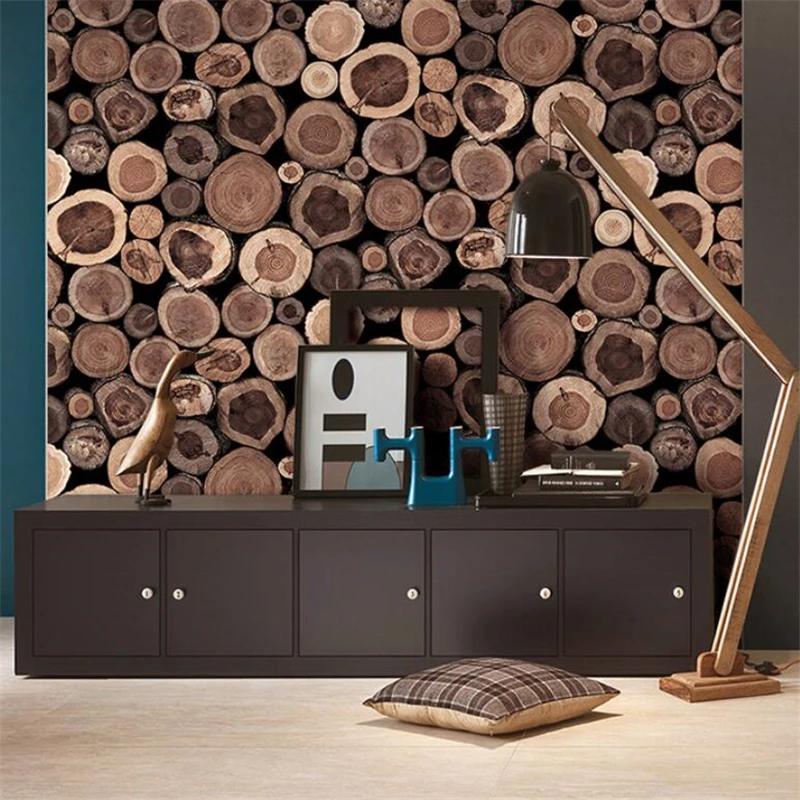 Обои wellyu в китайском винтажном стиле с имитацией древесины деревянные обои