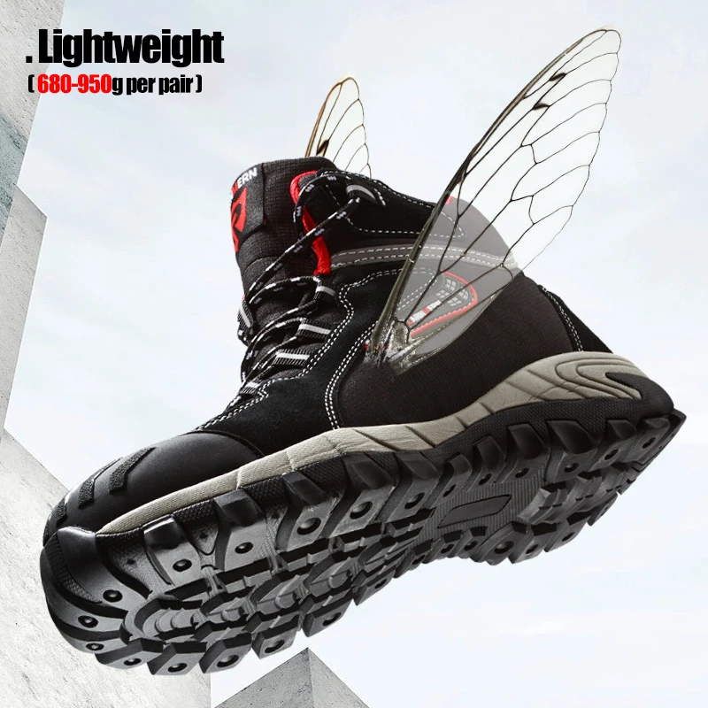 Мужские рабочие ботинки LARNMERN защитные со стальным носком удобные легкие