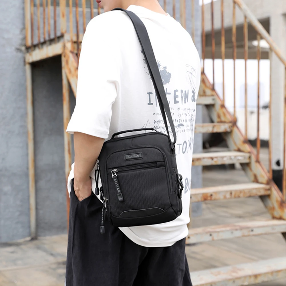 Сумка на плечо мужская водонепроницаемая мессенджер из ткани Оксфорд слинг-боди