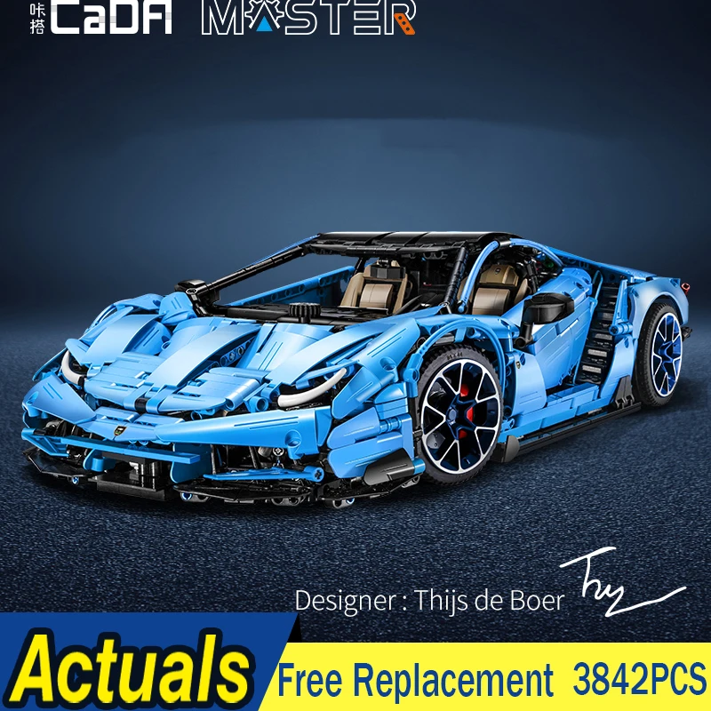 MOC Cada Technic Series Lamborghinis памятная корова родстер модель автомобиля строительные