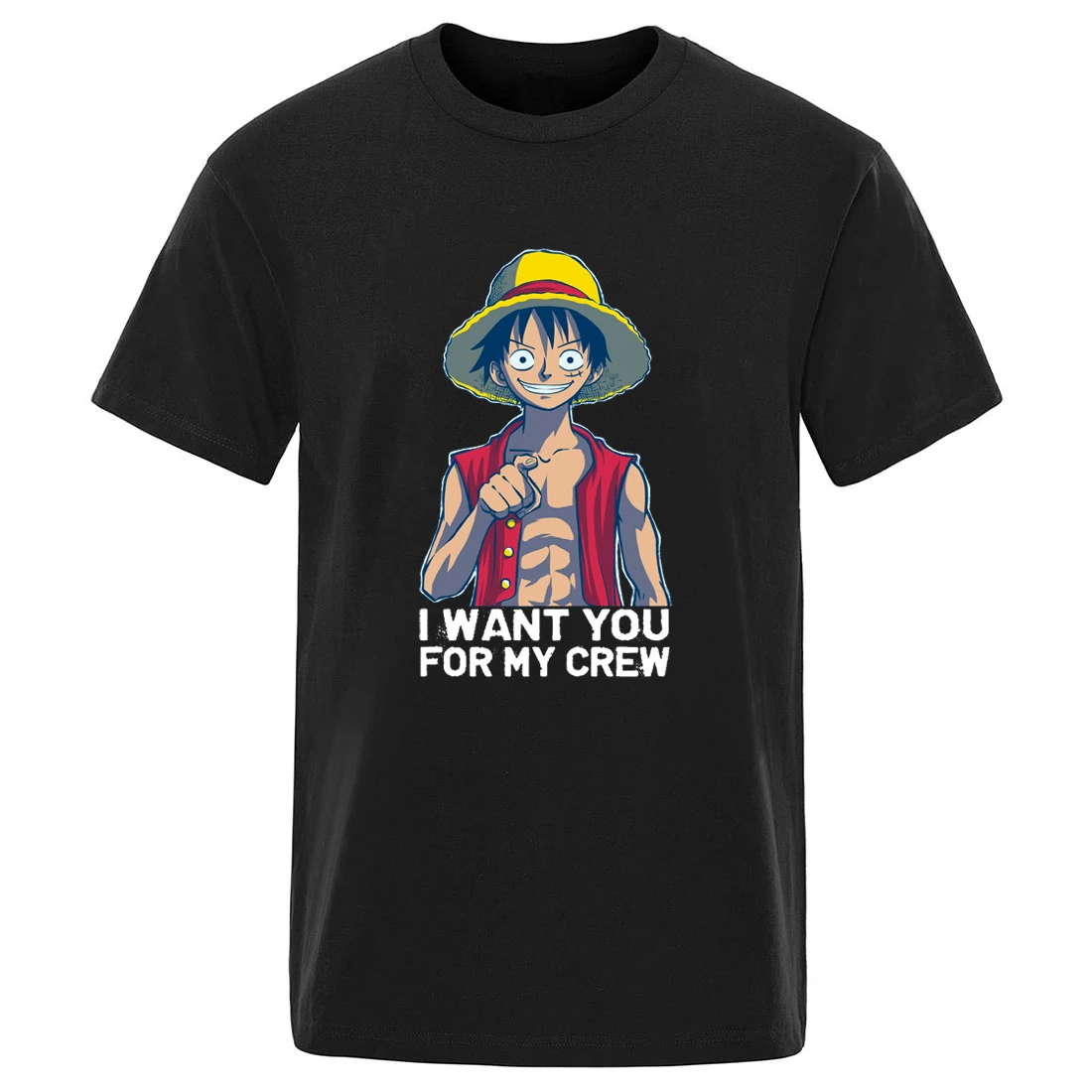 Пираты хотят вас! Luffy футболка с коротким рукавом из 100% хлопка для мужчин летние