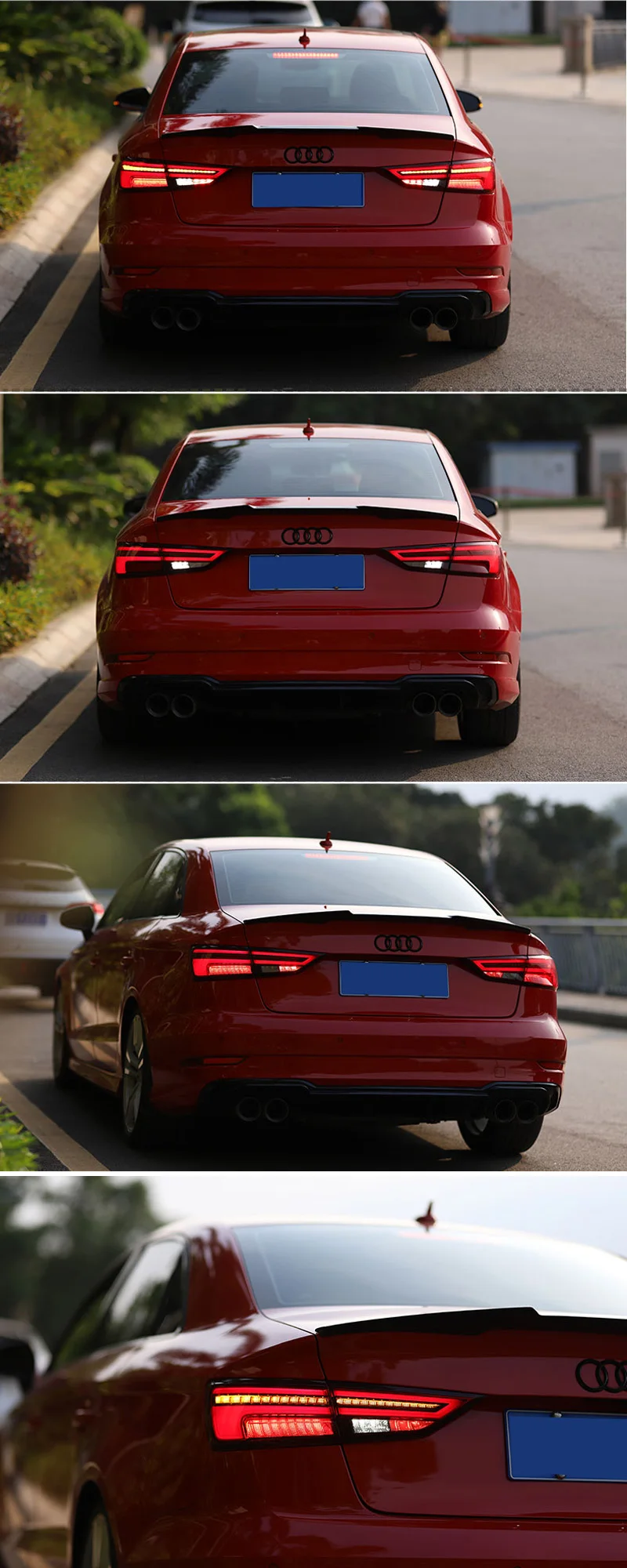 Автомобильный Стайлинг для AUDI A3 СЕДАН задний светильник s A3 2013- светодиодный задний светильник светодиодный задний фонарь с динамическим поворотным сигналом тормоза заднего хода DRL