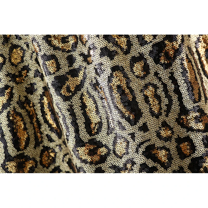 za 2019 fashion skirt women gold sequin leopard long straight elastic high waist elegant sexy party wear vestidos | Женская одежда