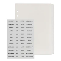 6 hole a5 dividers tabs 12pcs plain white a5 plastic tab dividers monthly planner clear dividers