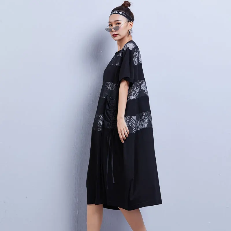 Платье Max LuLu женское повседневное с принтом свободное хлопковое модная уличная