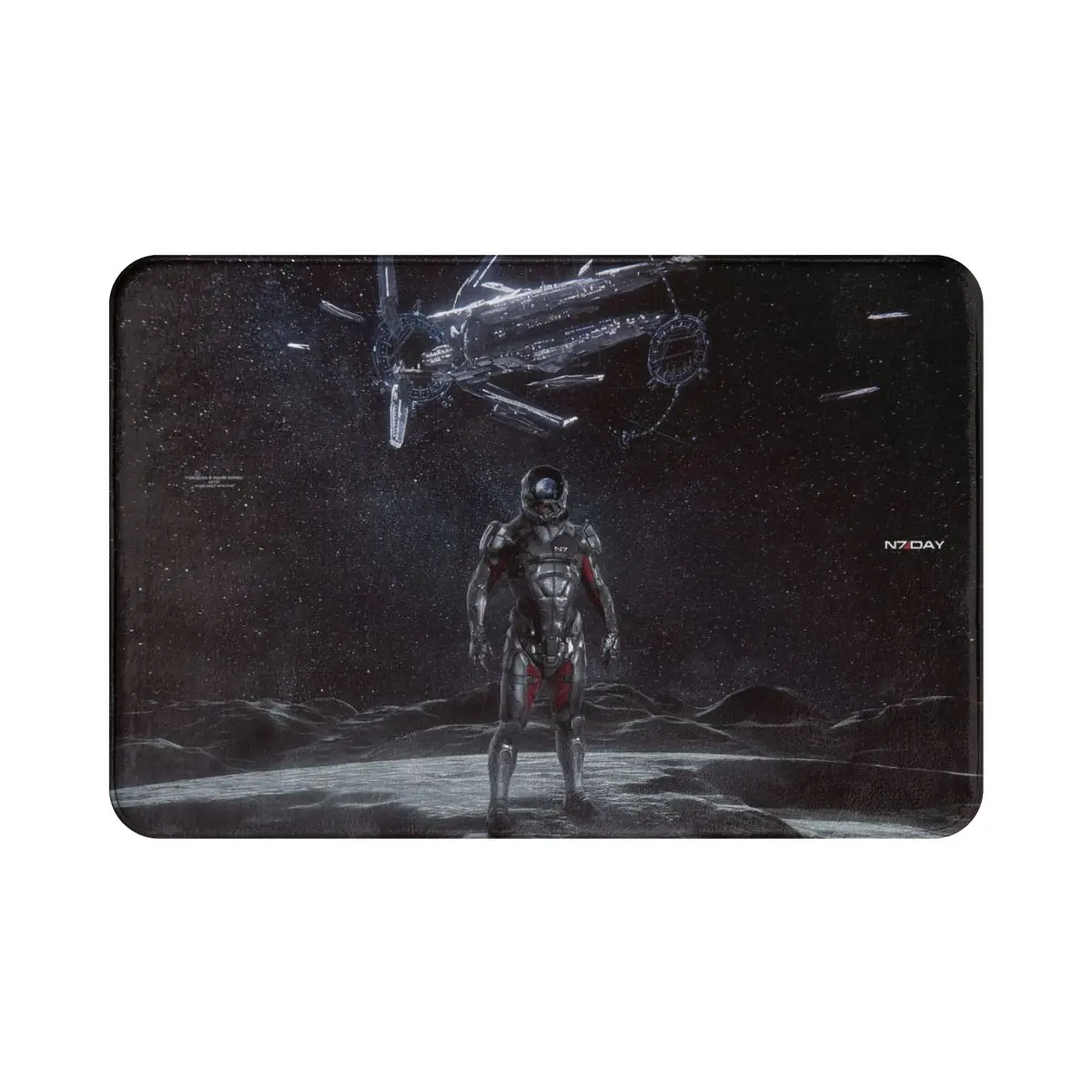

Mass Effect Game Non-slip Doormat Living Room Mat In Space Hallway Carpet Welcome Rug Home Decorative