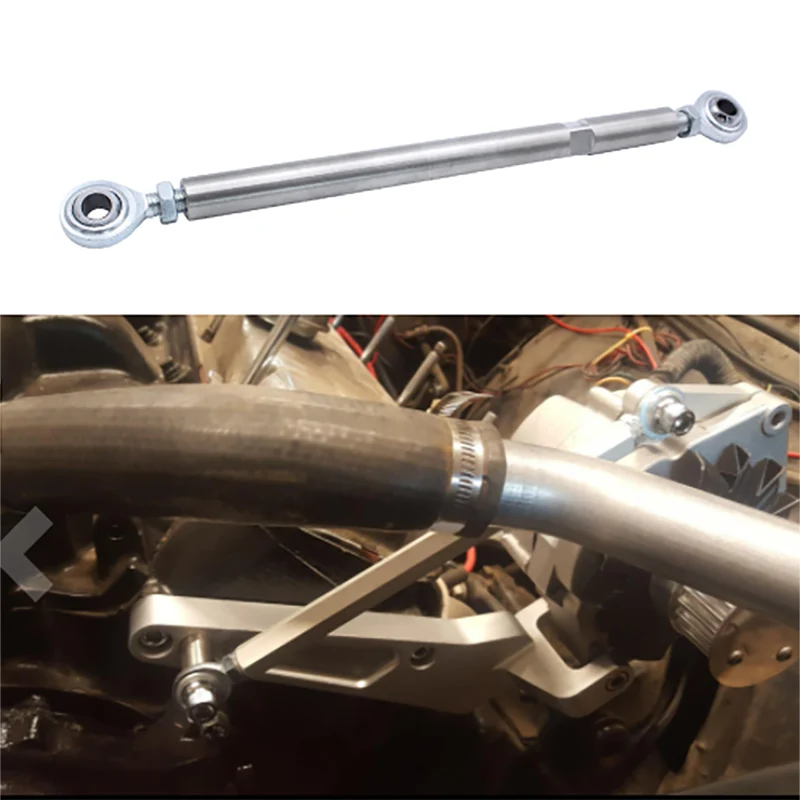 

8.5inch Adjustable Tensioning Rod Heim Joint Alternator Bracket for Chevrolet SBC BBC 350 454 302