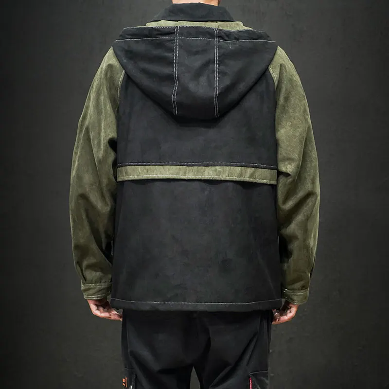 2020 лоскутный пуловер с капюшоном куртка ветровка мужской спортивный костюм