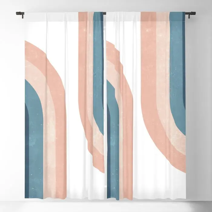 

70s Rainbow Blackout Curtains 3D Print Window Curtains For Bedroom Living Room Decor Window Treatments