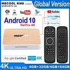 Google Сертифицированный Mecool KM6 Amlogic S905X4 2021 новейшая модель Android tv box Smart Android tv OS 4GB6 4 Гб 5G WiFi 4K Android 10