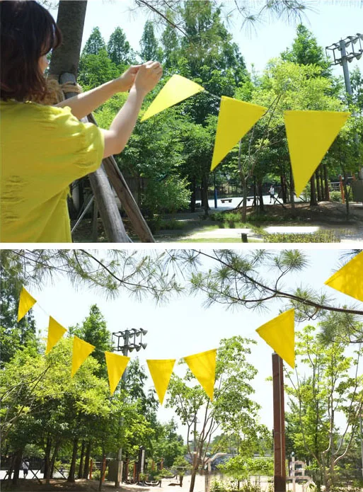 1 Набор желтых баннеров для детей Гирлянд украшения дня рождения вечеринки