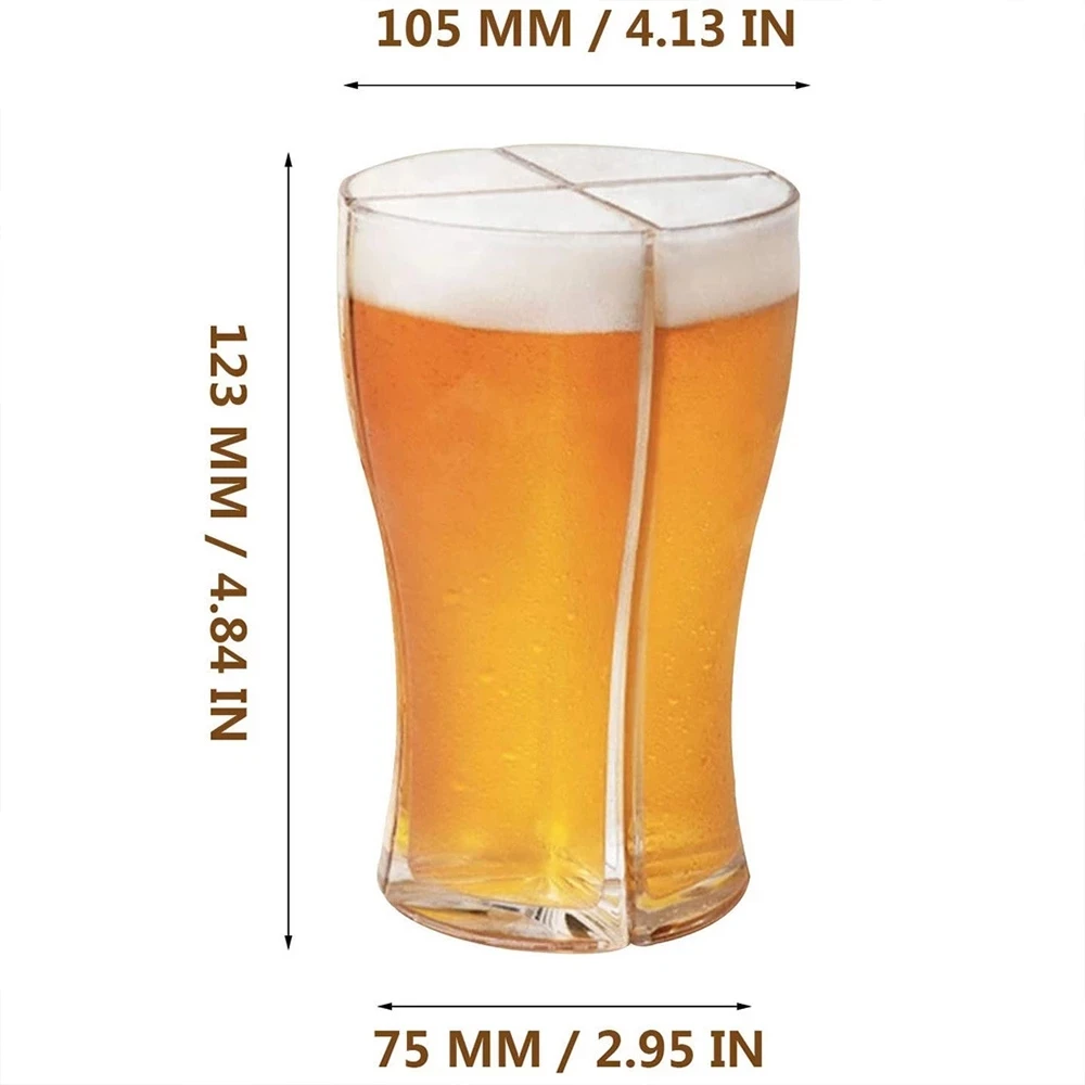 

Funny Beer Glasses 4 In 1 Acrylic Plastic Material Beer Mug Super Schooner Acrylic Glass Party Beer Mugs Set Glass Cup