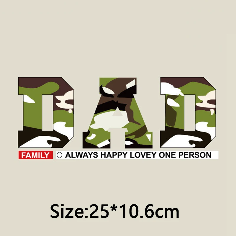 Камуфляжные Значки для родителей и детей переводные наклейки с помощью утюга