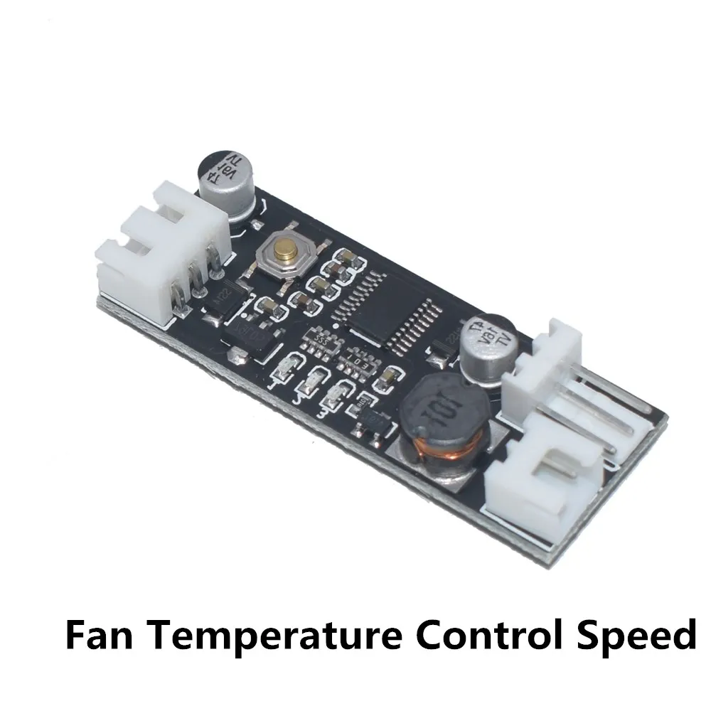 Один 12V 0.8A DC PWM 2 3 провод вентилятора Контроль температуры Скорость контроллер для