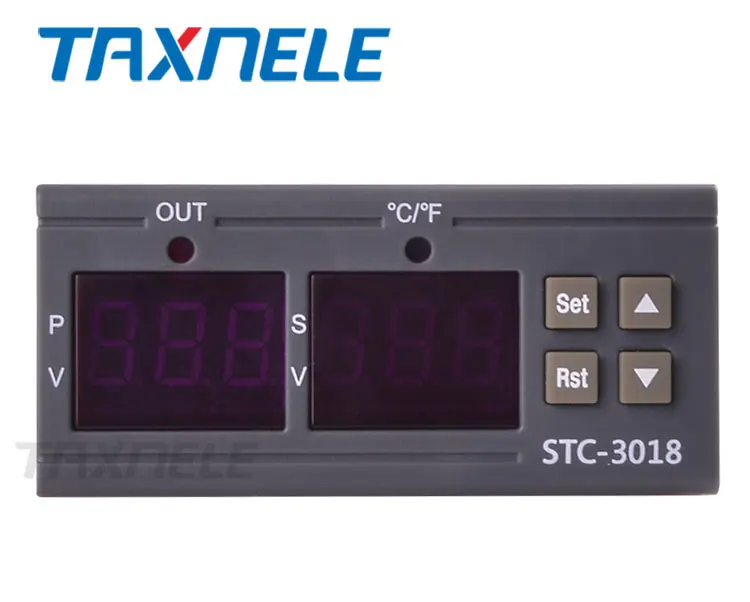 STC-3018 цифровой Температура контроллер 12V 24V 220V 10A C/F реле термостата терморегулятор нагревательные охладительные цифровой Дисплей
