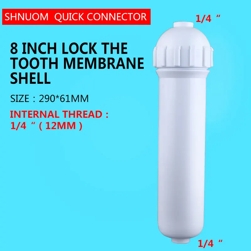 

8-inch Straight Tube Filter Housing Locking Core Ceramic Ultrafiltration Water Purifier Membrane Shell Screw 1/4 Filter Bottle