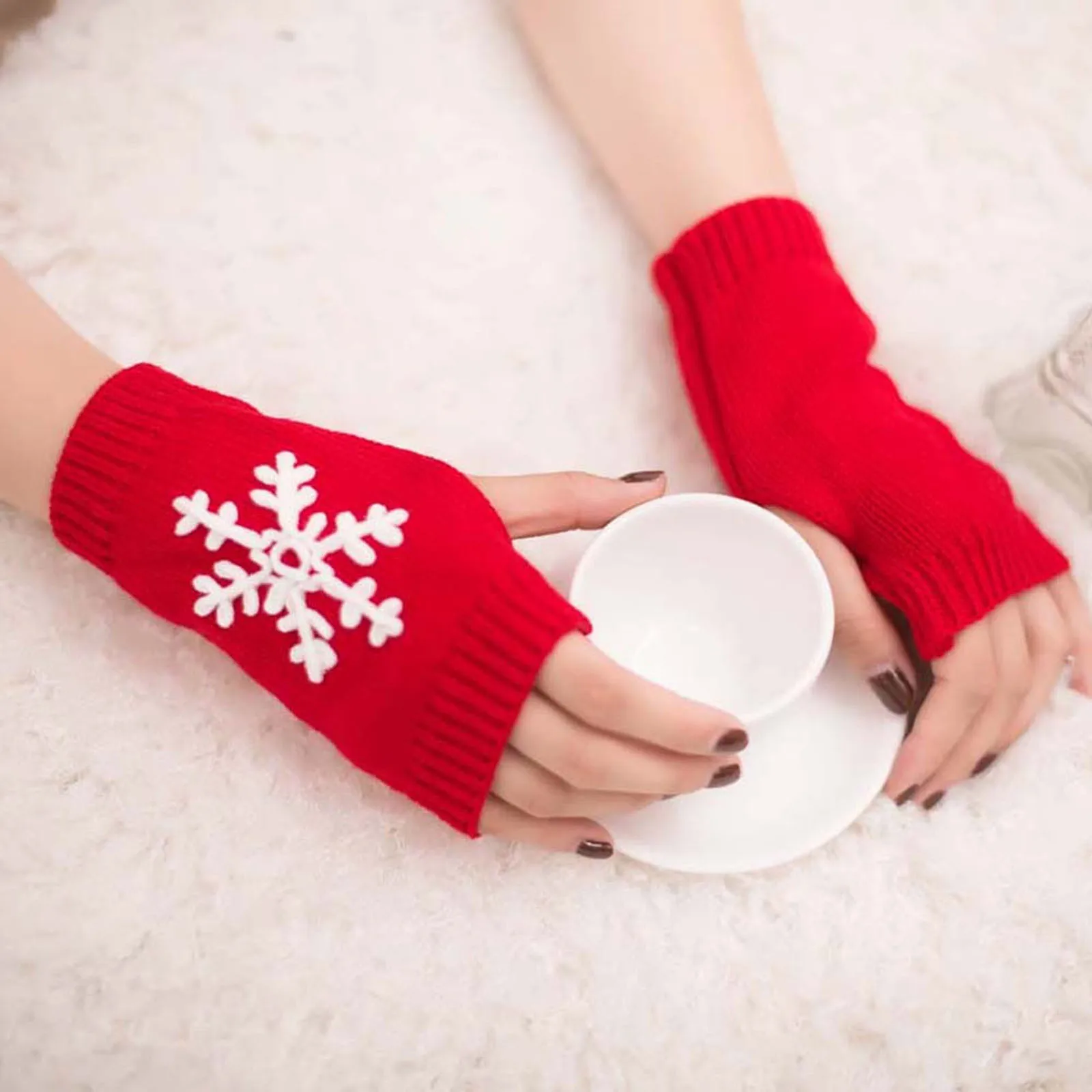 

Keep Warm Winter Gloves Fashion Fingerless Gloves Women Girl Knitted Arm Fingerless Soft Warm Mitten Guantes Sin Dedos Mujer #14