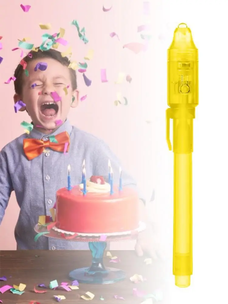 Секретная ручка день рождения с невидимыми чернилами УФ светом для детей и