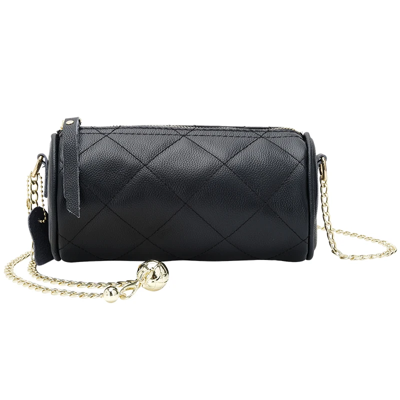 

New Gold Chain Women's Shoulder Bags Simple Flap Designer Leather Embossed Letters Messenger Bags Handbags Females Crossbody Bag