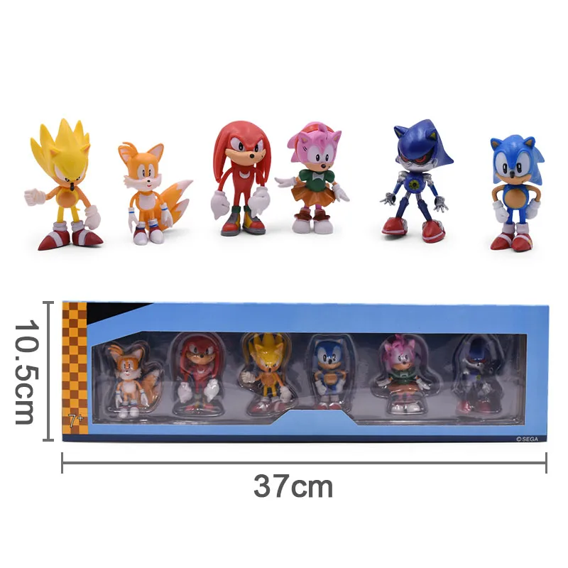 Sonic зубная щётка плюшевая кукла аниме фигурка игрушки коробки упакованы 6 шт./компл. 2st поколения бум Редкие PVC Моделя с хорошим спросом игрушка для детей герои подарок