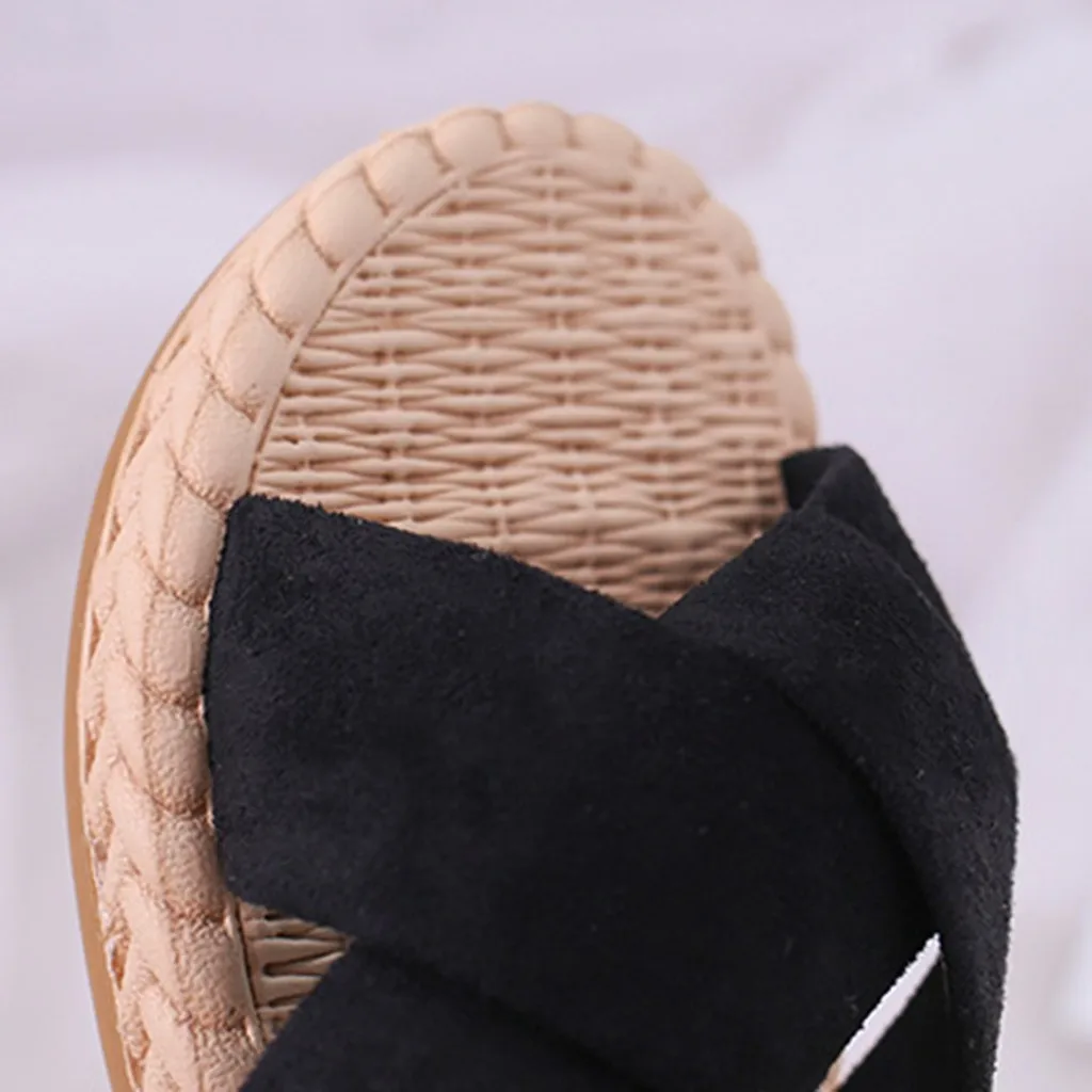 

Summer Slipper Shoes Women Girl Casual Soft Weave Bottom Slippers Beach Shoes Flip Flops Beach Shoes Casual Slipper Mujer