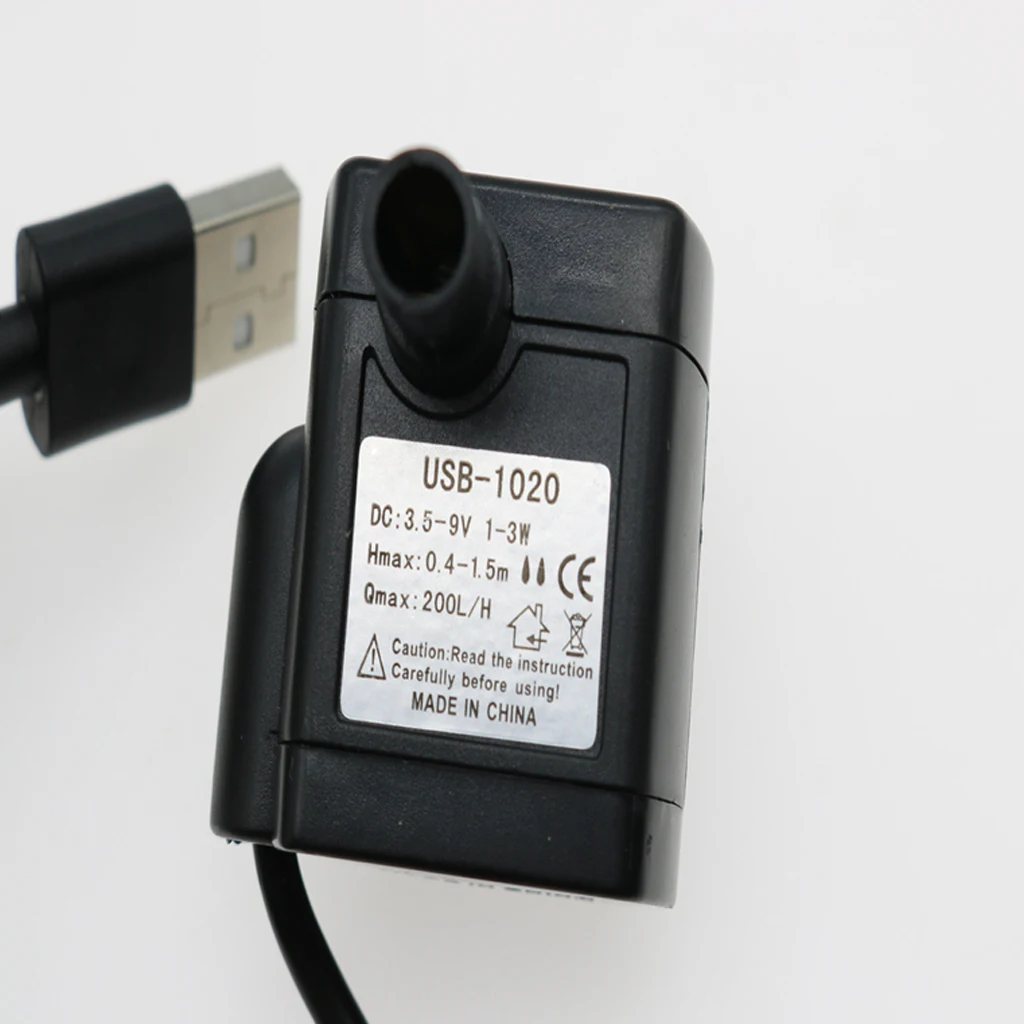 200л/ч 1 5 Вт погружной водяной насос USB для пруда аквариума фонтана Мощный с 9 Футом