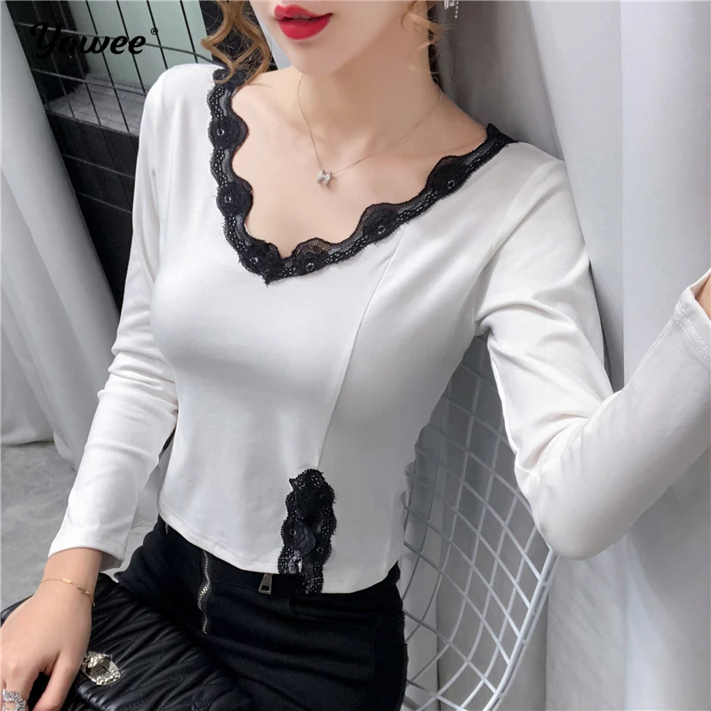 

Ажурная Сексуальная женская футболка с длинным рукавом, Осенние сетчатые Топы в стиле пэчворк, одежда, Прозрачные топы с длинным рукавом, се...