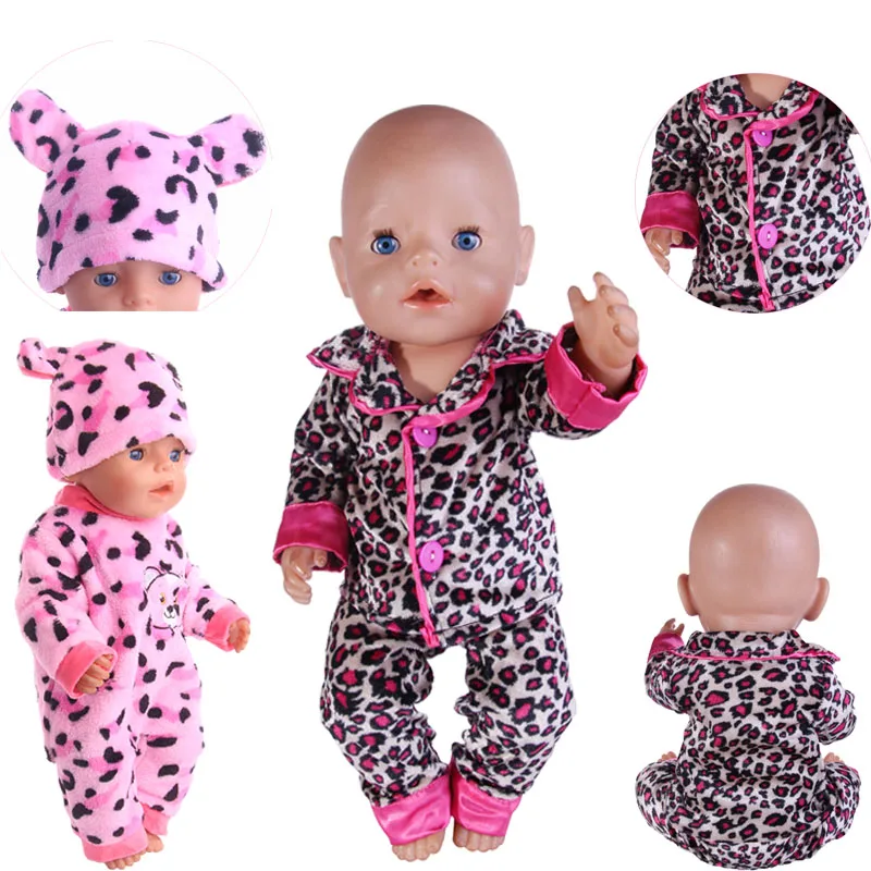 Зимняя леопардовая Пижама-новая и удобная ручная работа Супер А для 18-дюймовых