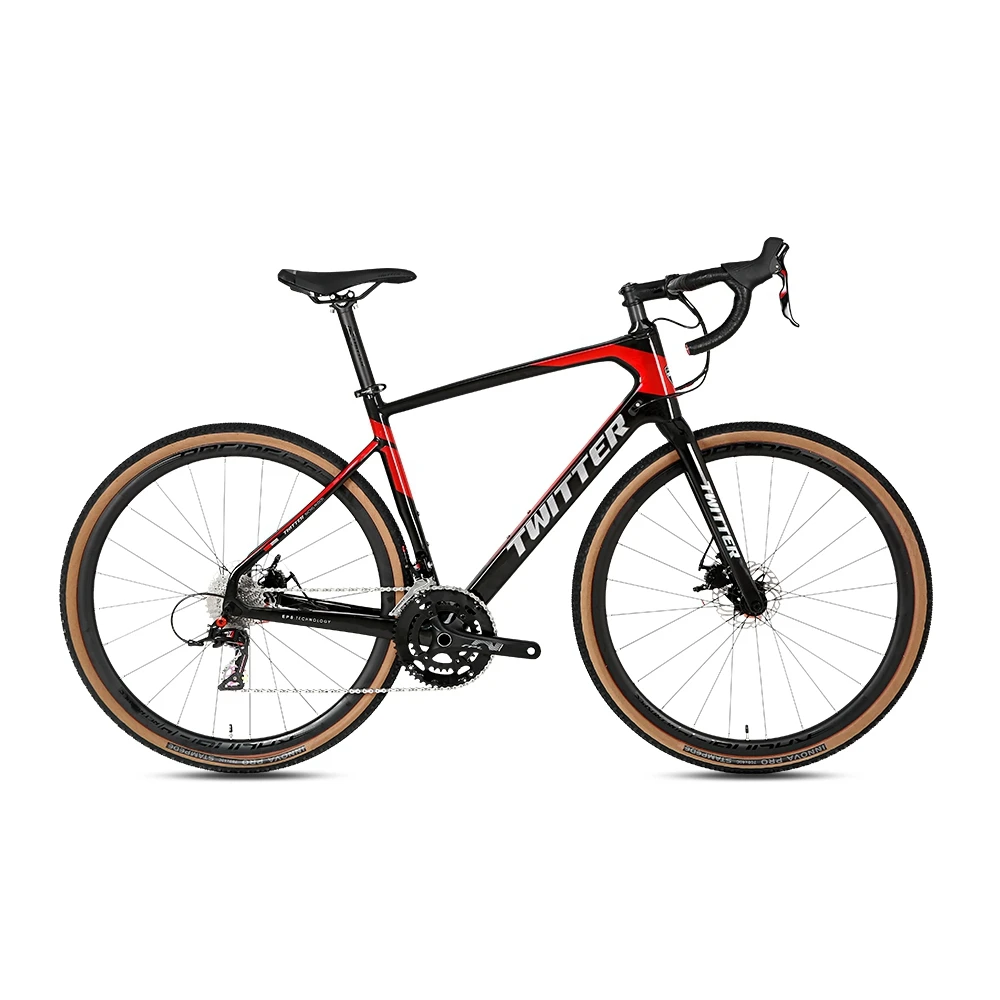 

TWITTER bicycles GRAVEL bikeRS-24Speed carbon roadHydraulic Disc-brake bicycles for men carbon fiber bike 700c bicyclestwitter