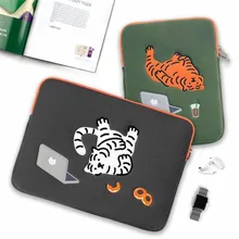13 Green Tiger Laptop Tablet Case Bag For Macbook Ipad Pro Retina 9.7 10.8 11 14 15 15.6 inch Notebook Huawei Ipad Sleeve Bag