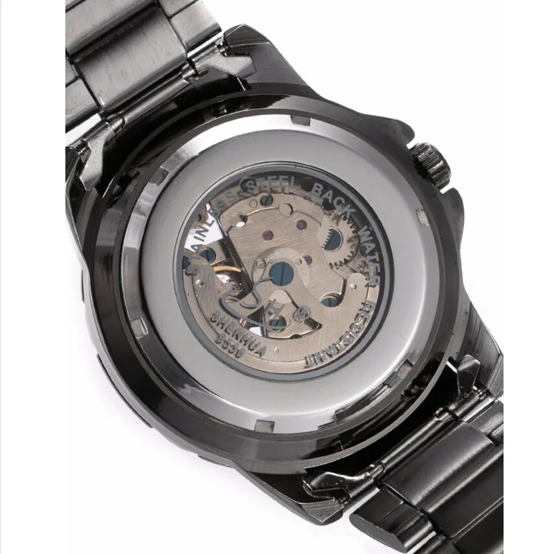Reloj Hombre мужские часы SHENHUA спортивные наручные механические скелет ударопрочность