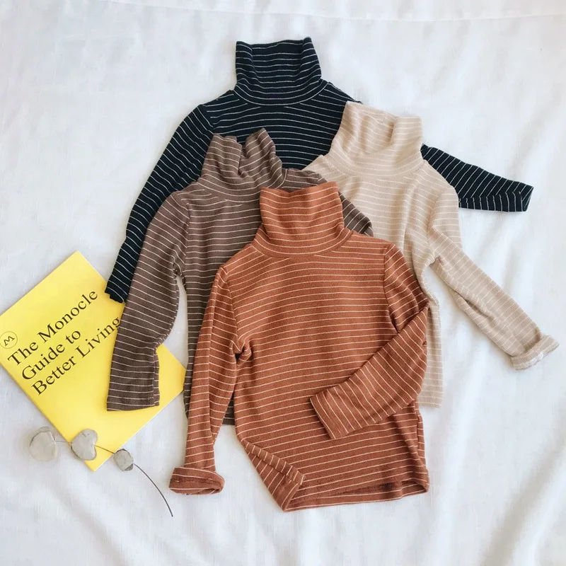 Осень 2020 Новое поступление модная футболка в полоску для девочек детские