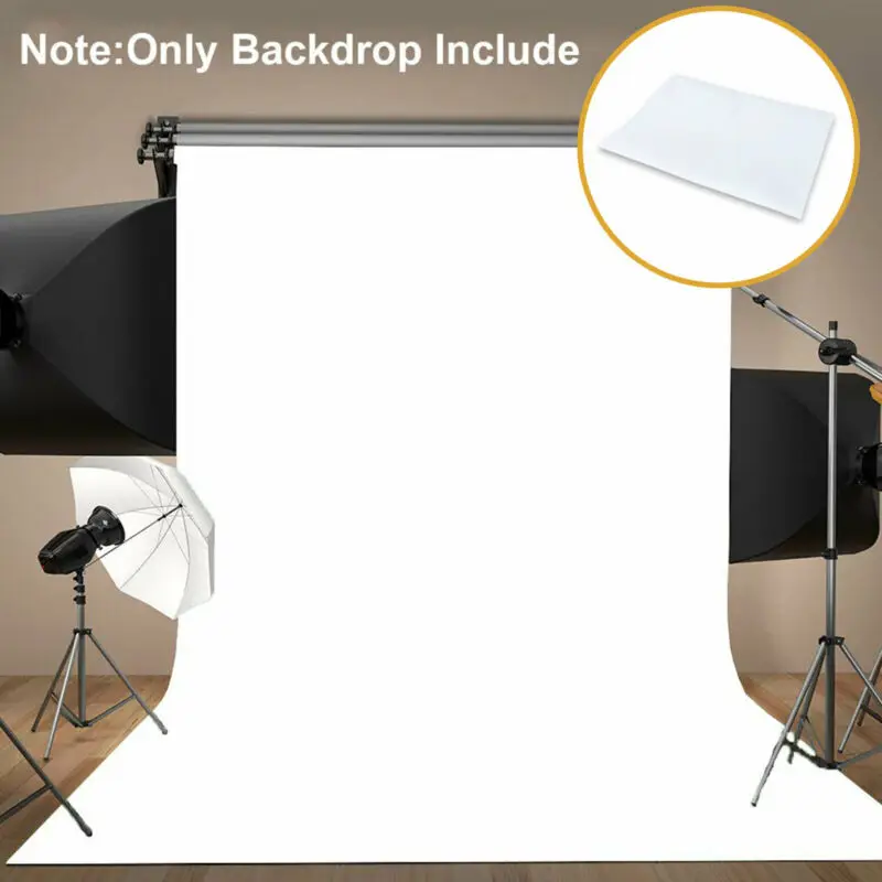 

Pure White Photography Wall Backdrop Studio Photo Props Vinyl Background 5x7FT